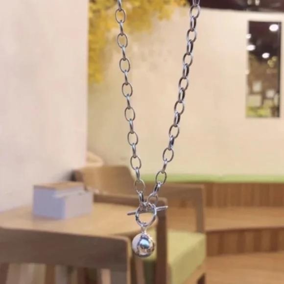 “18” NEW 925 STERLING SILVER ROUND BEAD PENDANT NECKLACE - Picture 4 of 5